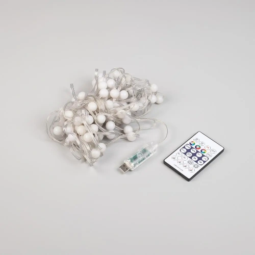 Светодиодная гирлянда ARD-BEAD-HOME-10000-CLEAR-100LED RGB (5V, USB, ПДУ) (Ardecoled, IP20 Пластик)