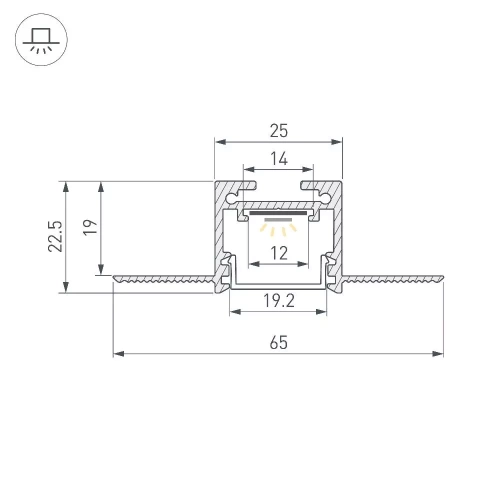 Профиль SL-LINIA20-FANTOM-2500 BLACK (Arlight, Алюминий)