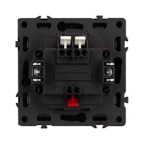 ARL NOBE Выключатель 2 кл софт-тач черный оникс SWT-MK02-SFPL-BK (250V, 10A) (Arlight, -)
