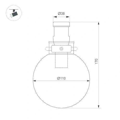 Светильник ART-APRIORI-ZORB-С-R110-5W Warm3000 (GD, 85 deg, 48V) (Arlight, IP20 Металл, 3 года)