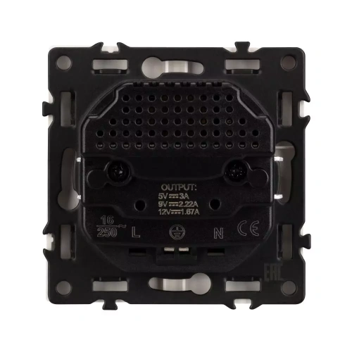 Механизм розетки с USB зарядкой SCT-NOBE-MUAC-SFPL-GD (230V, 16A) (Arlight, Золотой песок)