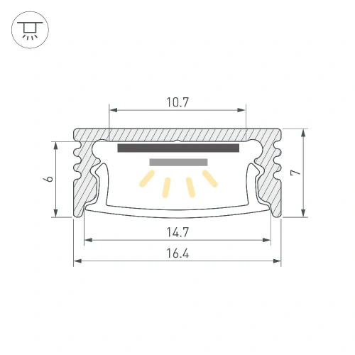 Профиль SL-SLIM-H7-2000 ANOD (Arlight, Алюминий)