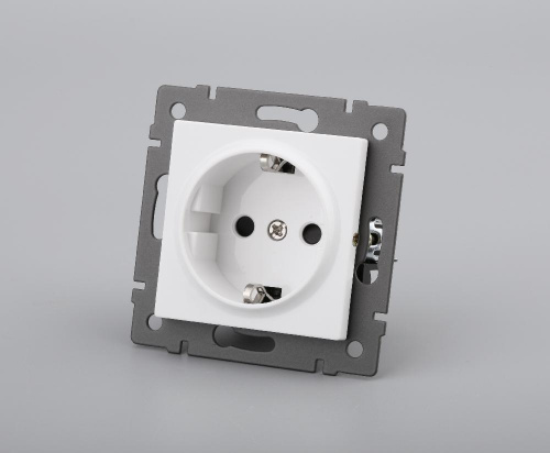 Механизм электрической розетки SCT-MEU1-PL-WH-V (250V, 16A) (Arlight, -)