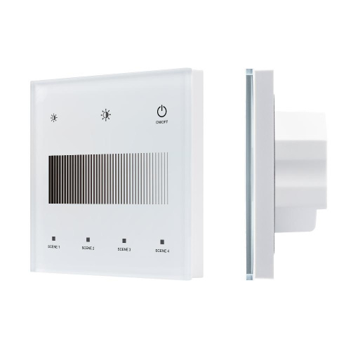 INTELLIGENT ARLIGHT Сенсорная панель SMART-DALI-301-11-1G-4SC-DIM-IN White (BUS/24V, Touch, 2.4G) (IARL, IP20 Пластик, 5 лет)