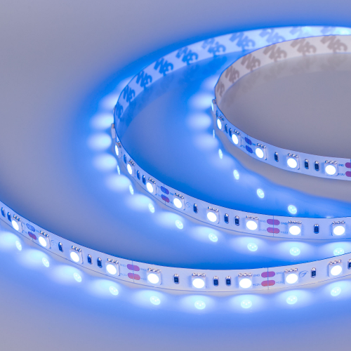 Лента RT 2-5000 12V Blue 2x (5060, 300 LED, LUX) (Arlight, 14.4 Вт/м, IP20)