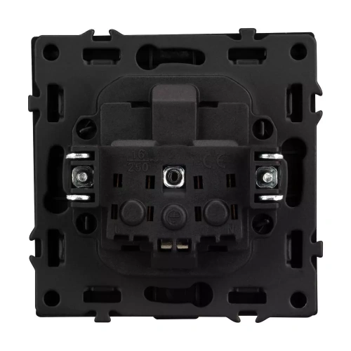 Механизм розетки влагозащищённый SCT-NOBE-MCP-SFPL-GR (230V, 16A) (Arlight, Серый базальт)