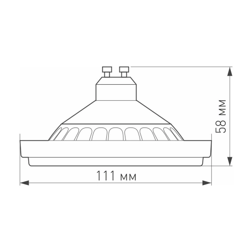 Лампа AR111-UNIT-GU10-15W-DIM Warm3000 (WH, 120 deg, 230V) (Arlight, Металл)