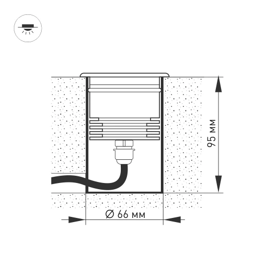 Светильник LTD-GROUND-TILT-R80-9W Day4000 (SL, 60 deg, 230V) (Arlight, IP67 Металл, 3 года)