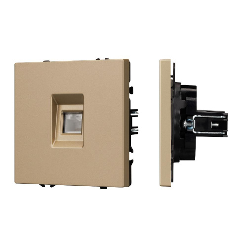 Механизм телефонной розетки SCT-NOBE-MTL1-SFPL-GD (RJ-11, 4C) (Arlight, Золотой песок)