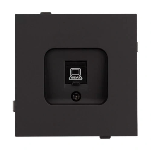Механизм компьютерной розетки SCT-TENDO-MPC1-SFPL-BK (RJ-45, CAT6) (Arlight, Матовый черный)