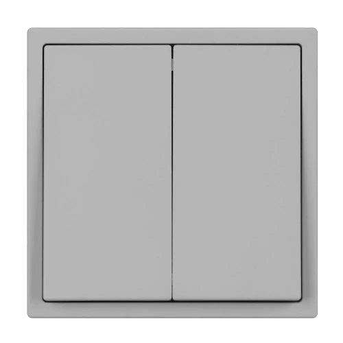 Механизм выключателя двухклавишный перекрёстный SWT-NOBE-MKX2-SFPL-IS (230V, 10A) (Arlight, Никель)