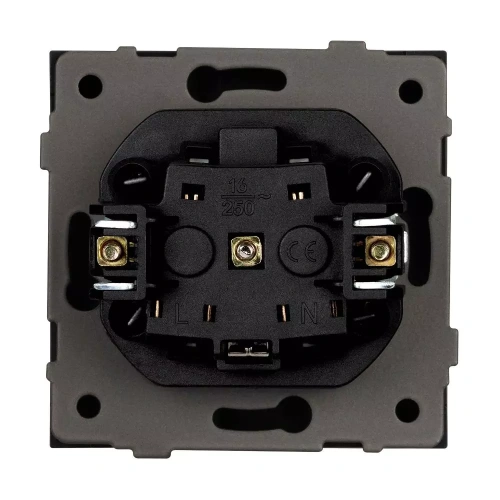 Механизм розетки влагозащищённый SCT-TENDO-MCP-SFPL-BK (230V, 16A) (Arlight, Матовый черный)