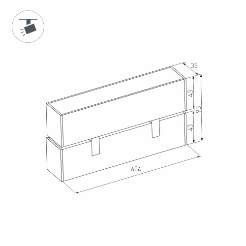 Светильник MAG-FLAT-FOLD-45-S605-18W Warm3000 (WH, 100 deg, 24V) (Arlight, IP20 Металл, 3 года)