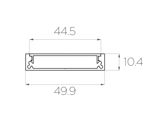 Профиль накладной алюминиевый LC-LP-1050-2 Anod