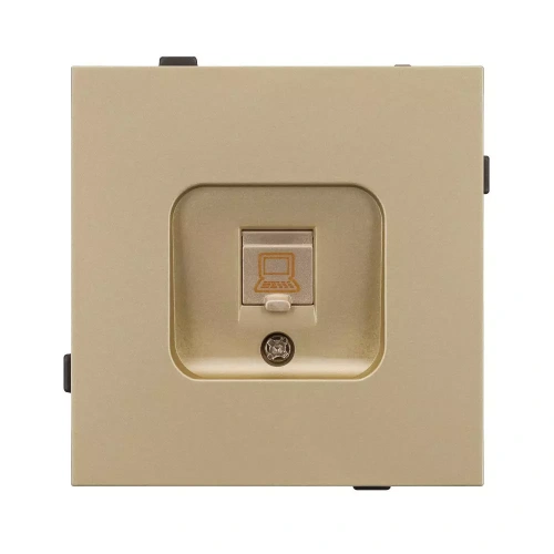 Механизм компьютерной розетки SCT-TENDO-MPC1-SFPL-GD (RJ-45, CAT6) (Arlight, Матовый песочный)