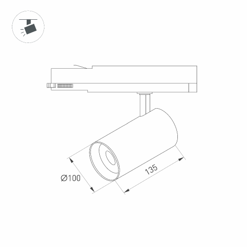 Светильник LGD-NIKA-4TR-R100-40W Warm3000 (WH, 24 deg, 230V) (Arlight, IP20 Металл, 5 лет)