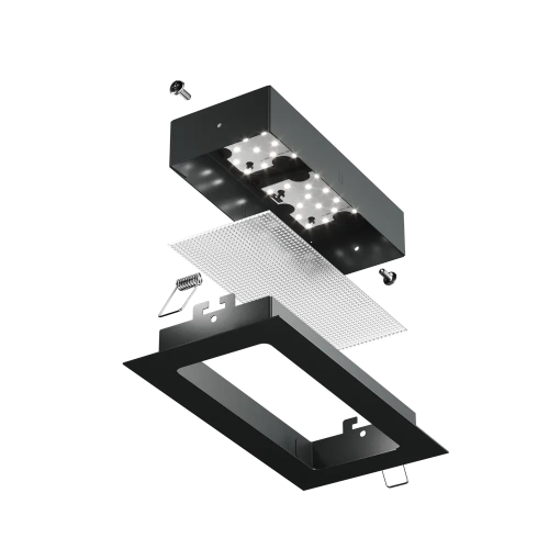 Встраиваемый Tetris In 100x200 20Вт 3000К 90Ra Микропризма Черный