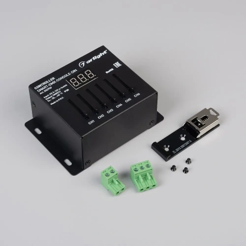 Контроллер SMART-DMX-CONSOLE-DIN (5-12V, 6CH, XLR3) (Arlight, IP20 Металл, 5 лет)