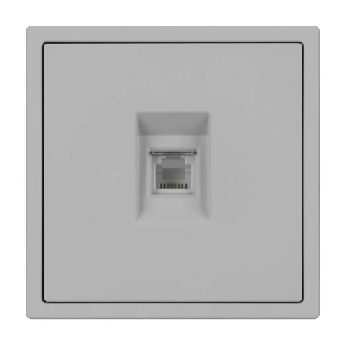 ARL NOBE Розетка телефонная софт-тач никель SCT-MTL1-SFPL-IS (RJ-11, 4C) (Arlight, -)