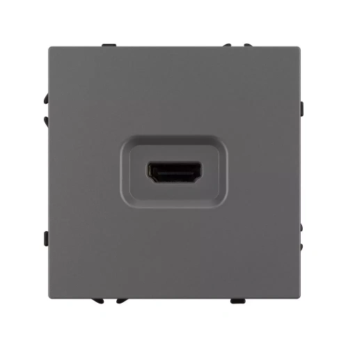 Механизм HDMI розетки SCT-NOBE-MHD1-SFPL-GR (Arlight, Серый базальт)