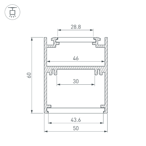 Профиль SL-ARC-5060-D1000-A45 WHITE (дуга 1 из 8) (Arlight, Алюминий)