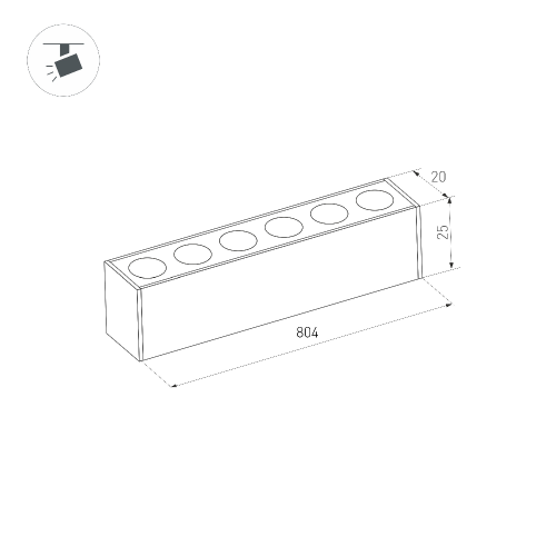 Светильник MAG-DOTS-25-L800-24W Day4000 (BK, 30 deg, 24V) (Arlight, IP20 Металл, 3 года)