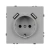 ARL NOBE Розетка зк со шторками с USB тип А+А софт-тач никель SCT-MUAA-SFPL-IS (250V, 16A) (Arlight, -)