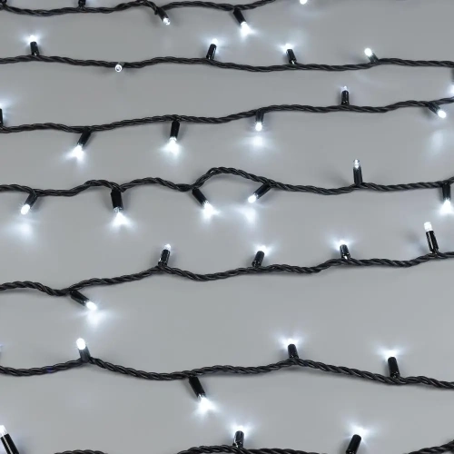 Светодиодная гирлянда ARD-STRING-PRO-10000-BLACK-100LED-FLASH WHITE (230V, 7W) (Ardecoled, IP65, 2 года)