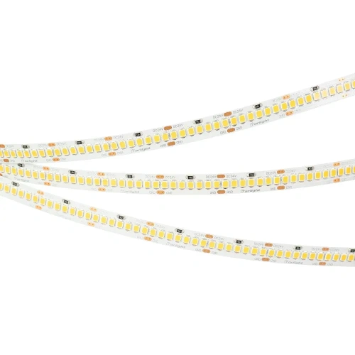 Лента RT-A252-10mm 24V Warm3000 (11 W/m, IP20, 2835, 5m) (Arlight, Открытый)