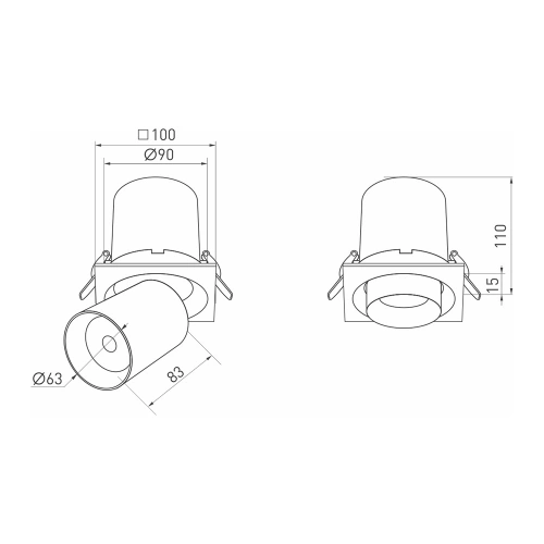 Светильник LGD-PULL-S100x100-10W White6000 (WH, 20 deg) (Arlight, IP20 Металл, 3 года)