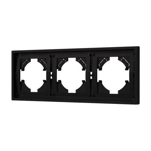 Рамка пластиковая FRM-TENDO-SFPL-3-BK (Arlight, Матовый черный)