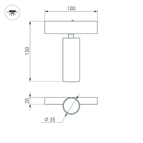 Светильник MAG-SPOT-25-R120-12W Day4000 (BK, 30 deg, 24V) (Arlight, IP20 Металл, 3 года)