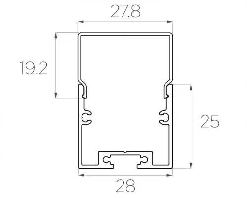 Профиль накладной алюминиевый LC-LP-2528-2 Anod