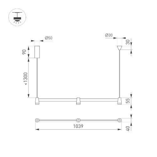 Светильник SP-ELIZEO-S1000-16W Warm3000 (BK, 35 deg, 230V) (Arlight, IP20 Металл, 3 года)