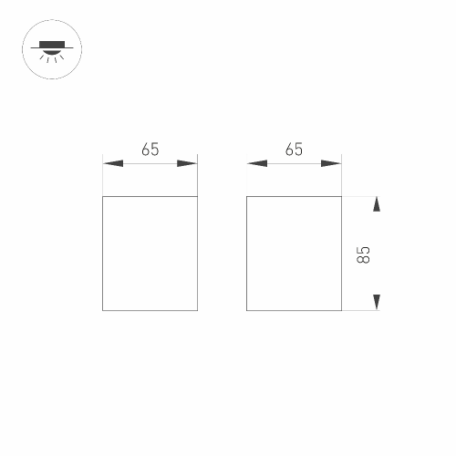 Светильник SP-ORIENT-SURFACE-TC-S65x65-10W Warm3000 (WH, 30 deg, 230V) (Arlight, IP20 Металл, 5 лет)