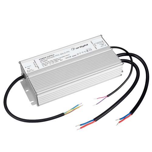 Блок питания ARPV-UH24600-PFC-DALI2-PH (24V, 25A, 600W) (Arlight, IP67 Металл, 7 лет)