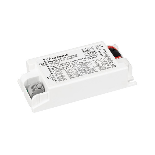 Блок питания ARJ-SP-30-PFC-TRIAC-INS (30W, 9-42V, 0.15-0.9A) (Arlight, IP20 Пластик, 5 лет)