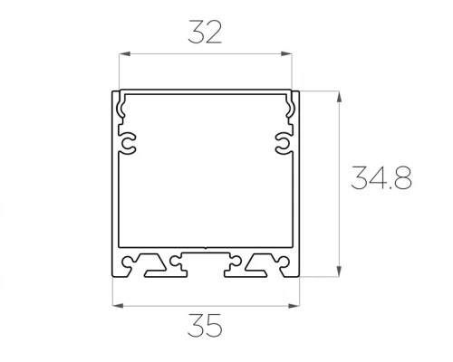 Профиль накладной алюминиевый LC-LP-3535-2 Anod