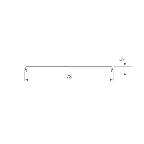 Экран прозрачный для ALU-POWER-W80N-2000 ANOD (Arlight, Пластик)