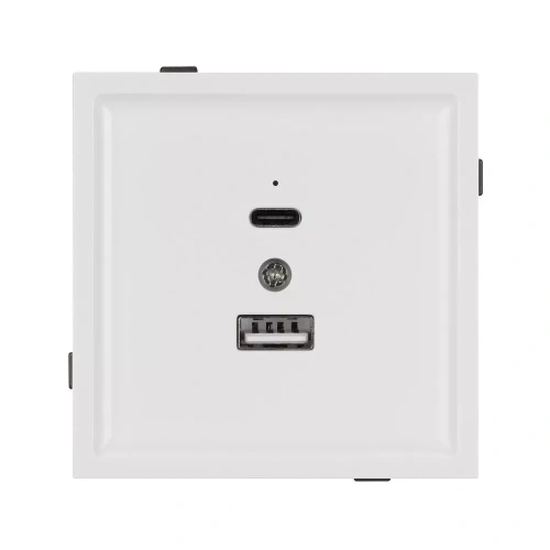 Механизм USB розетки SCT-TENDO-MUAC-PL-WH (5V, 3A, QC3) (Arlight, Белый)