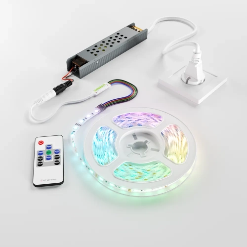 Светодиодная лента Geniled GL-60SMD5050 12В 14,4Вт/м 10x2000 RGB IP65