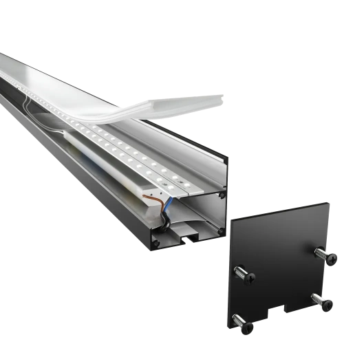 Line Alum Standart 980x50x50 20Вт 4000К Опал Черный