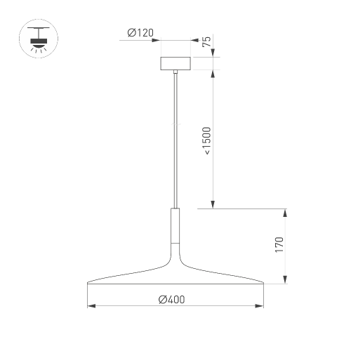 Светильник SP-FIORE-R400-13W Day4000 (WH, 120 deg, 230V) (Arlight, IP20 Металл, 3 года)