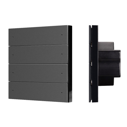 INTELLIGENT ARLIGHT Кнопочная панель SMART DALI-301-22-8K-D2-IN Black (BUS, Frameless) (IARL, IP20 Пластик, 5 лет)