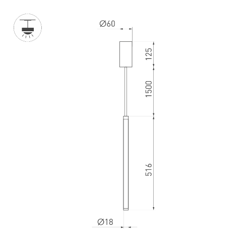 Светильник SP-JEDI-HANG-R18-6W Day4000 (WH, 360 deg, 230V) (Arlight, IP20 Пластик, 3 года)