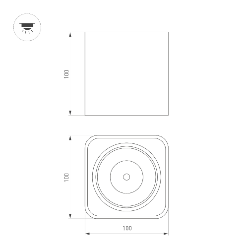 Светильник SP-CUBUS-S100x100-8W Day4000 (BK, 45 deg, 230V) (Arlight, IP20 Металл, 3 года)