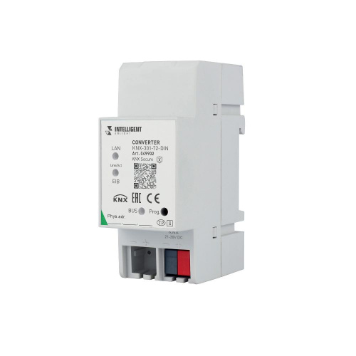 INTELLIGENT ARLIGHT Конвертер KNX-301-72-DIN Grey (BUS, RJ-45, KNX-IP) (IARL, IP20 Пластик, 2 года)