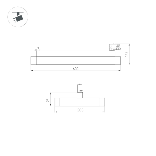 Светильник LGD-AFINA-4TR-S600x300-50W Day4000 (WH, 110 deg, 230V) (Arlight, IP20 Металл, 5 лет)