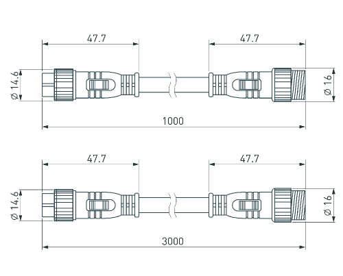 Коннектор питания ARL-LINE-3pin-3000-CON-MF (230V) (Arlight, IP66 Пластик, 3 года)