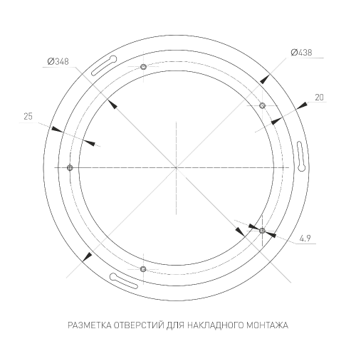 Светильник SP-TOR-RING-SURFACE-R460-33W Warm3000 (WH, 120 deg) (Arlight, IP20 Металл, 3 года)